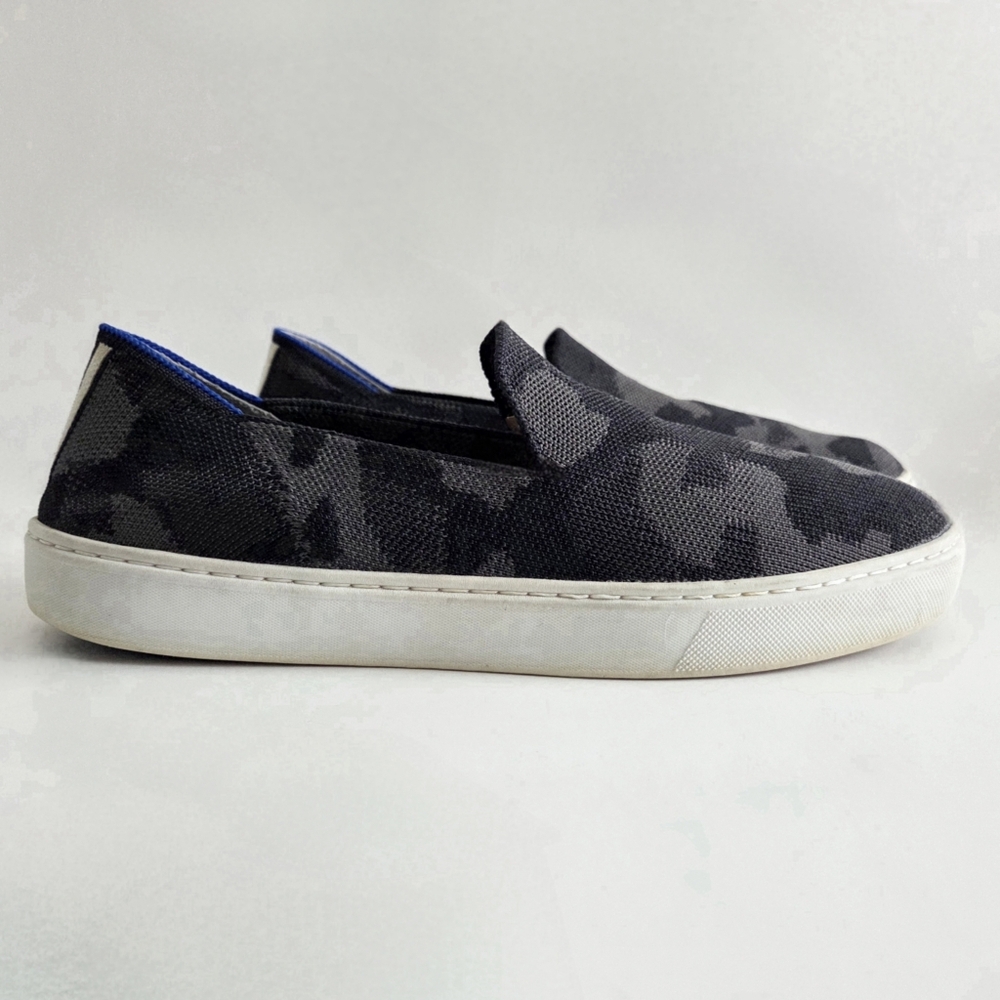 Rothy's Camo Pattern Slip-On Sneakers, Gray & Black  Size 9 - Picture 15 of 16